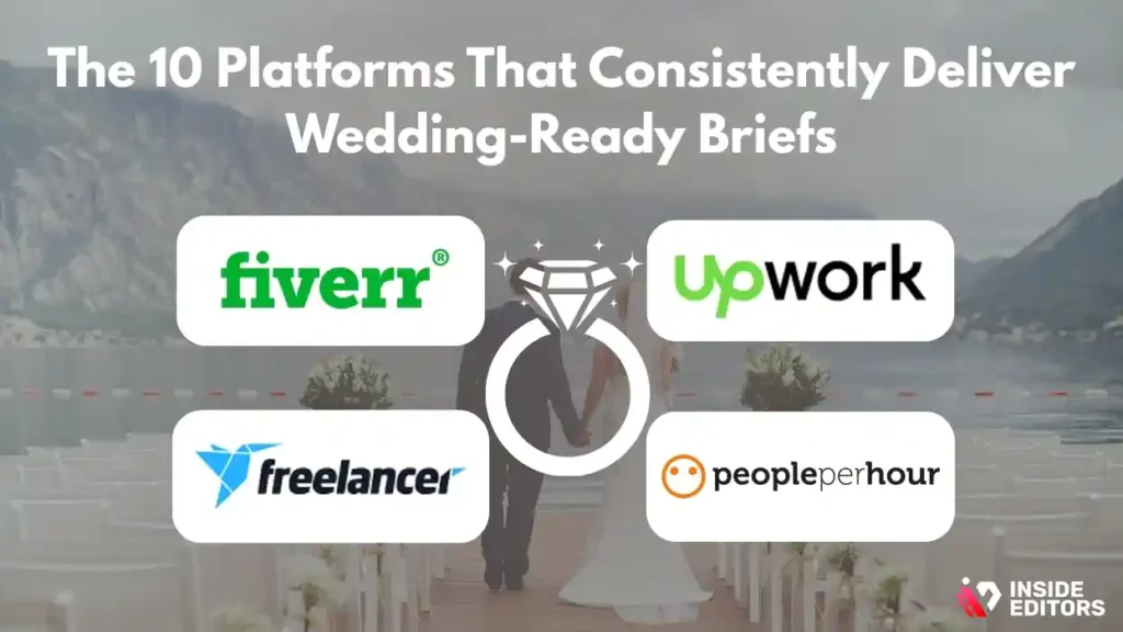 Curated list of sites offering wedding video editing work.