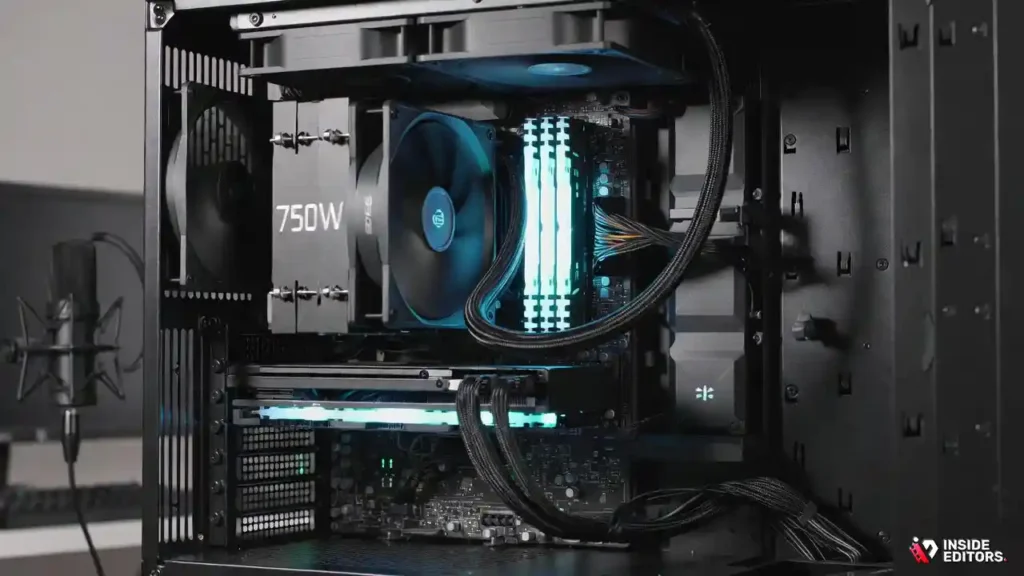 A high-quality power supply and cooling system working together to protect PC components.