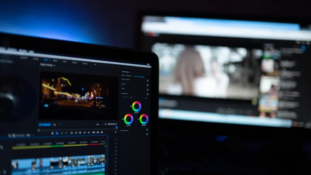 Professional editor refining Instagram Reels with clean presets and brand-consistent effects.