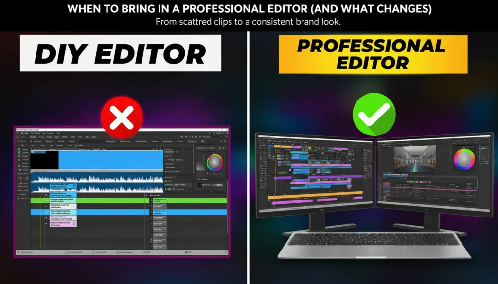 Bringing in a professional video editor to enhance project quality