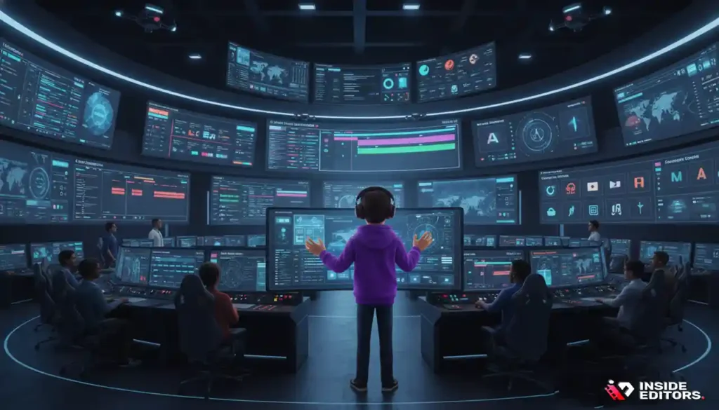 A clean, modern graphic displaying a selection of logos or icons representing the top corporate video editing services for 2026.