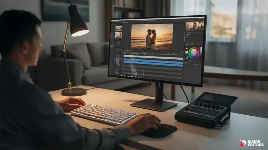 Weighing a wedding video editing app against hiring a professional editor.
