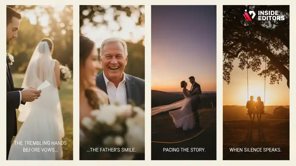A wedding video editing company shaping emotional wedding stories through expert editing.