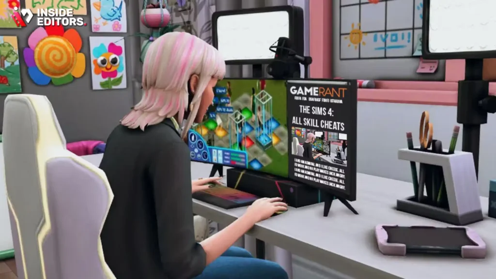 Executing the Video Gaming Skill Sims 4 Cheat Command