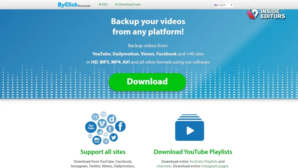 ByClick Downloader: Ideal for Bulk Downloads and Social Platforms