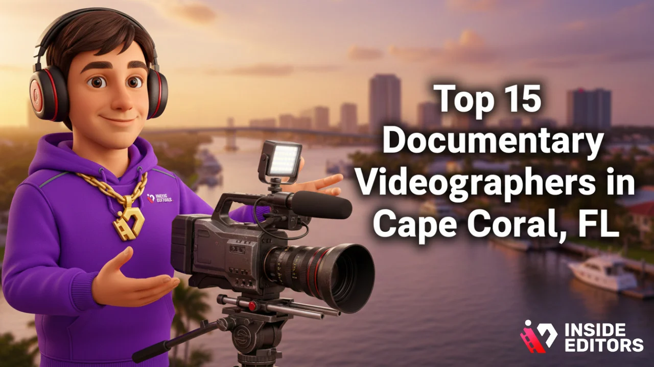 A camera crew filming a scenic location in Cape Coral, FL, representing the Top 15 Documentary Videographers in Cape Coral, FL