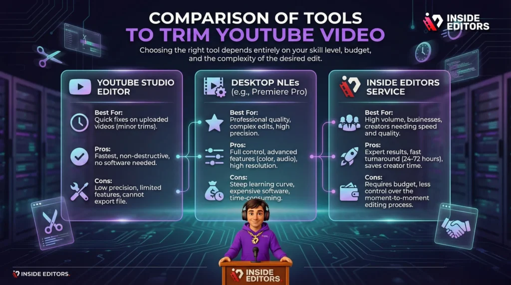 Comparison of Tools to Trim YouTube Video