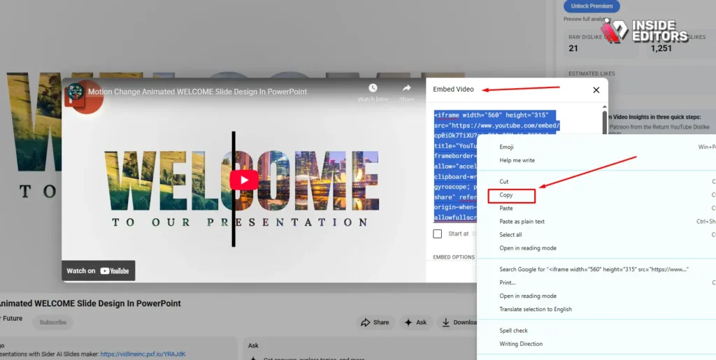 Embed Codes in PowerPoint