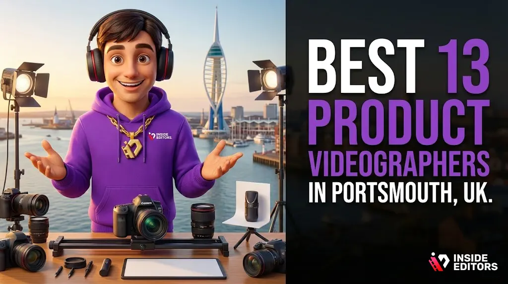Professional Product Videographers in Portsmouth, UK setting up a studio shot