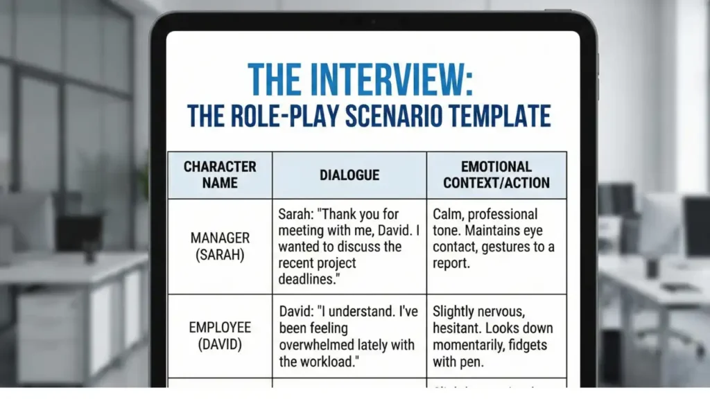 The Role-Play Scenario Template