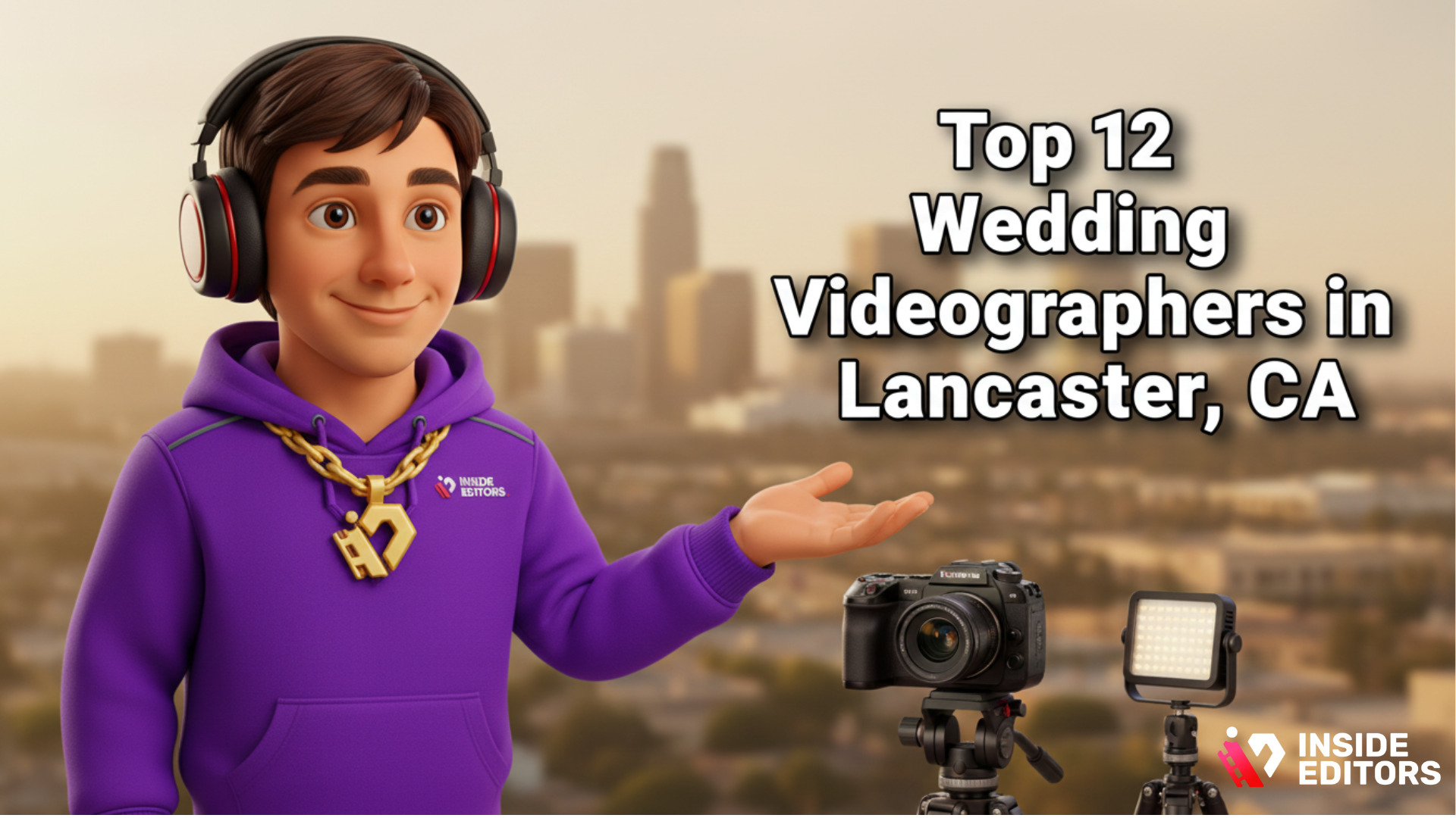 A wedding couple embracing in a scenic Lancaster, CA setting, filmed by the Top 12 Wedding Videographers in Lancaster, CA.