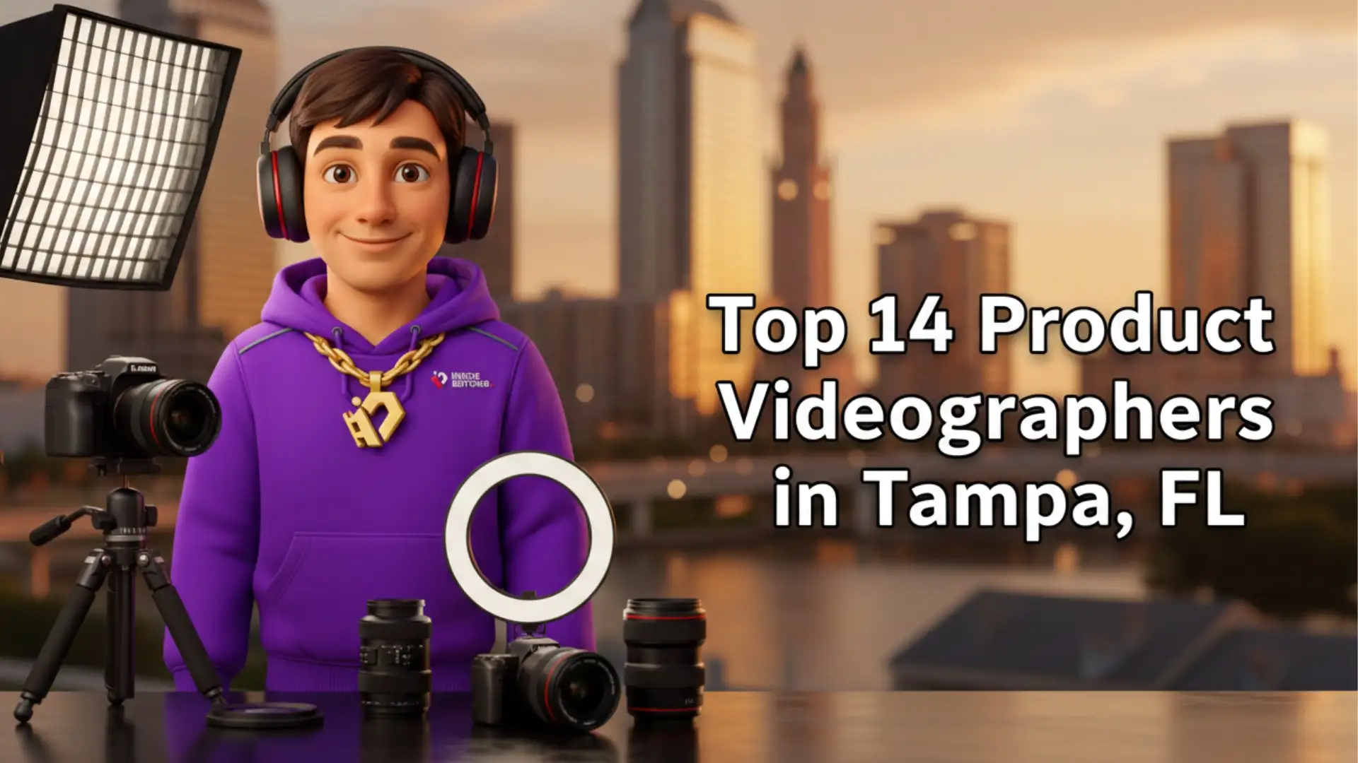 A professional studio setup for Product Videographers in Tampa, FL shooting a commercial.