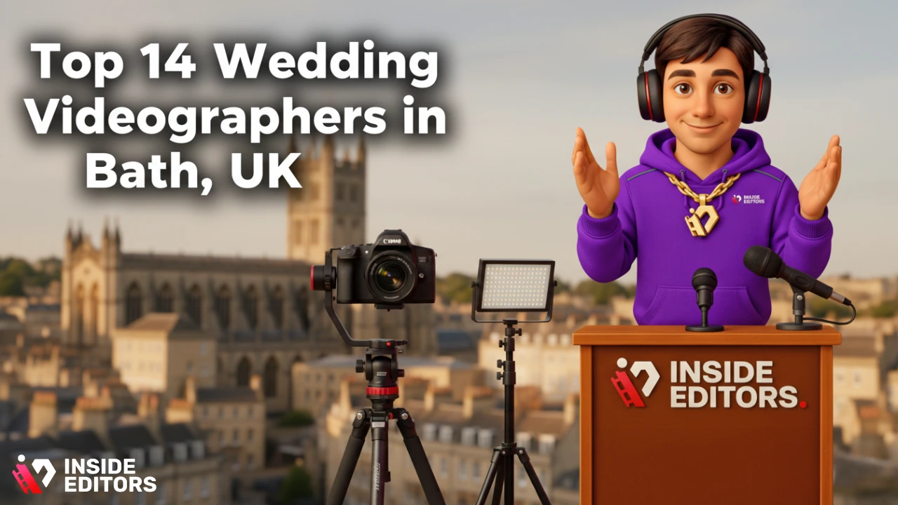 A couple embracing in front of the Royal Crescent, Bath, filmed by one of the Top 14 Wedding Videographers in Bath, UK