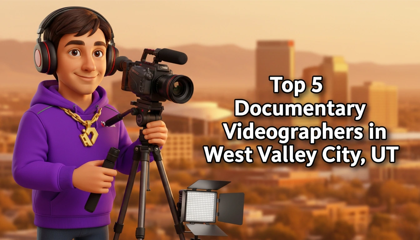 A professional Documentary Videographers in West Valley City, UT filming an interview setup.