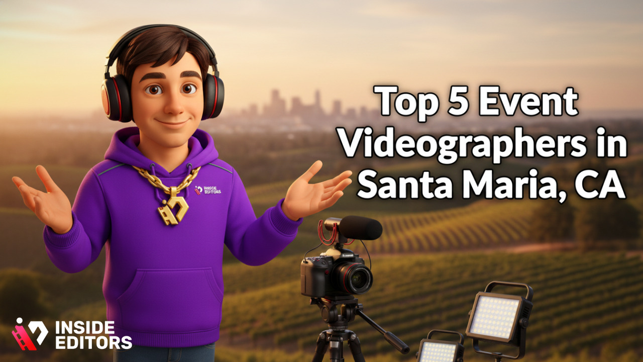 A professional videographer filming an outdoor corporate event in Santa Maria, CA, featuring the Top 5 Event Videographers in Santa Maria, CA.