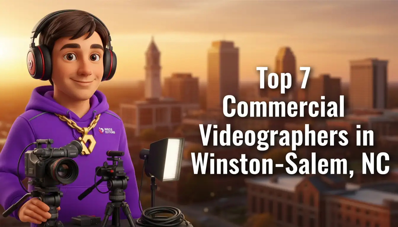 A professional camera crew filming a corporate interview, representing Commercial Videographers in Winston-Salem, NC
