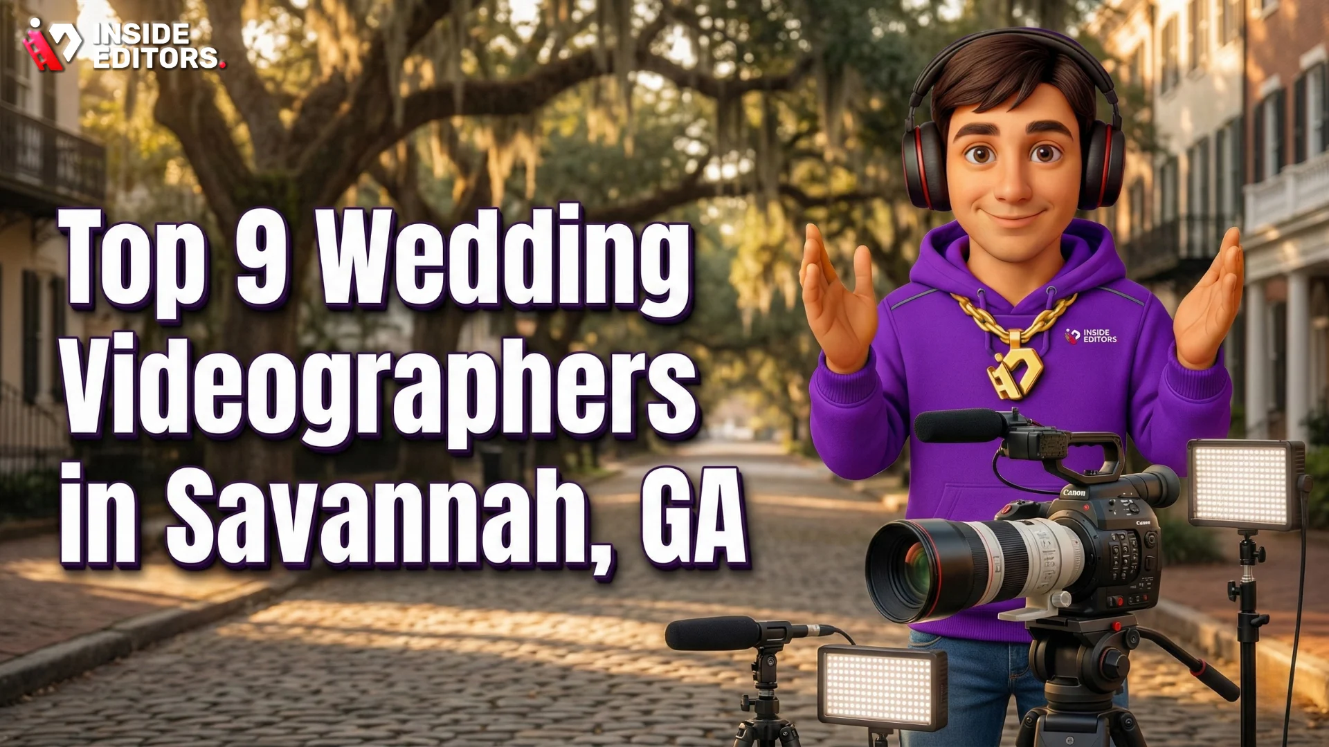 A couple embracing under Spanish moss in Savannah, GA, filmed by Top 9 Wedding Videographers in Savannah, GA