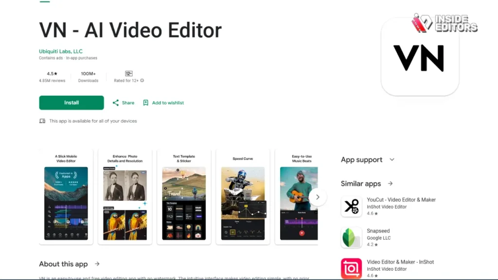 VN Video Editor: Clean and Ad-Free