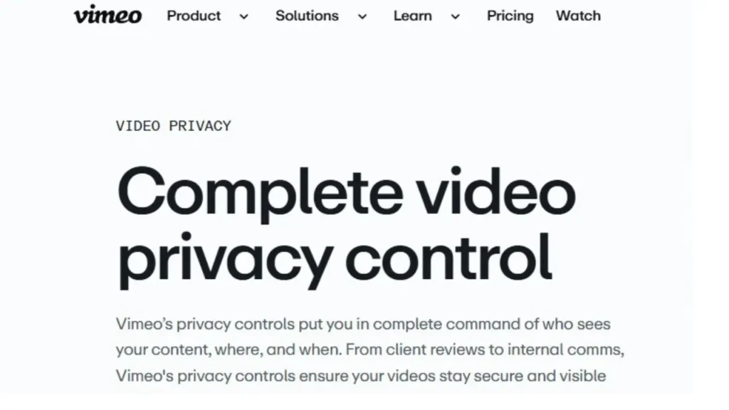 Vimeo – Privacy and Collaboration