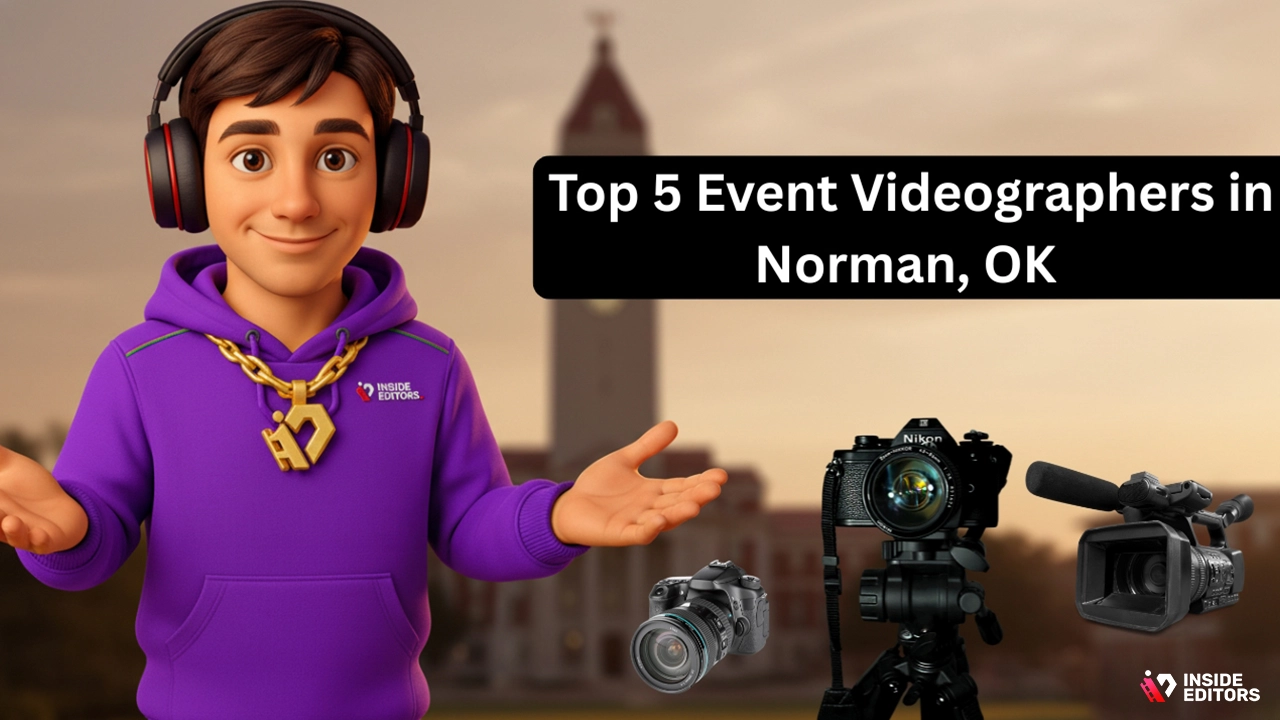A professional Event Videographers in Norman, OK setting up equipment at a large outdoor event.