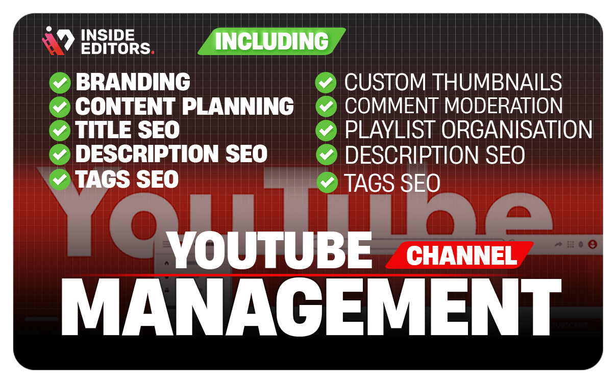 Thumbnail image showcasing our YouTube channel management services