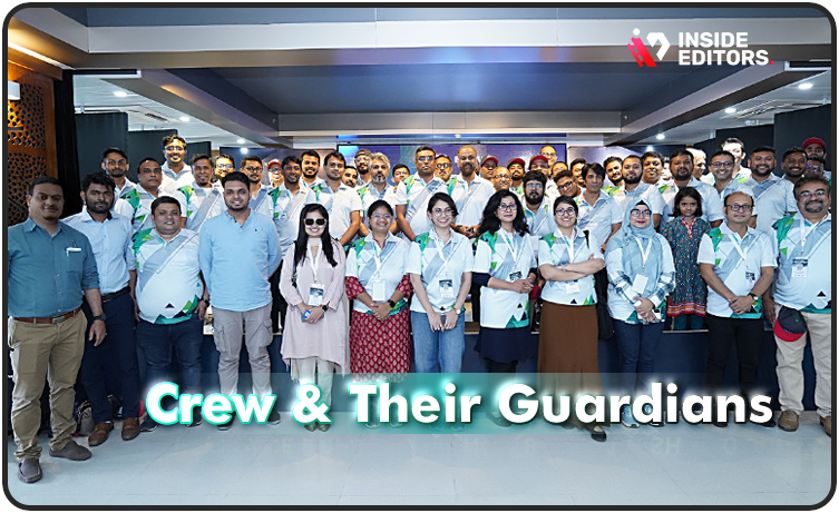 Thumbnail image showcasing our crew and their guardians at Inside Editors