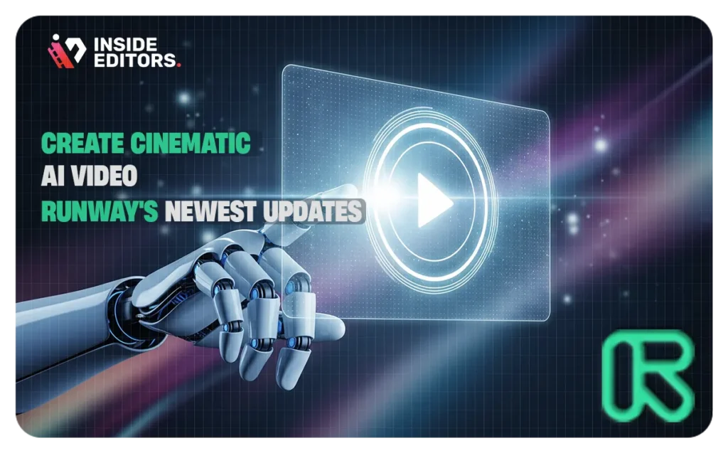 Thumbnail image representing cinematic AI video creation with Runway by Inside Editors