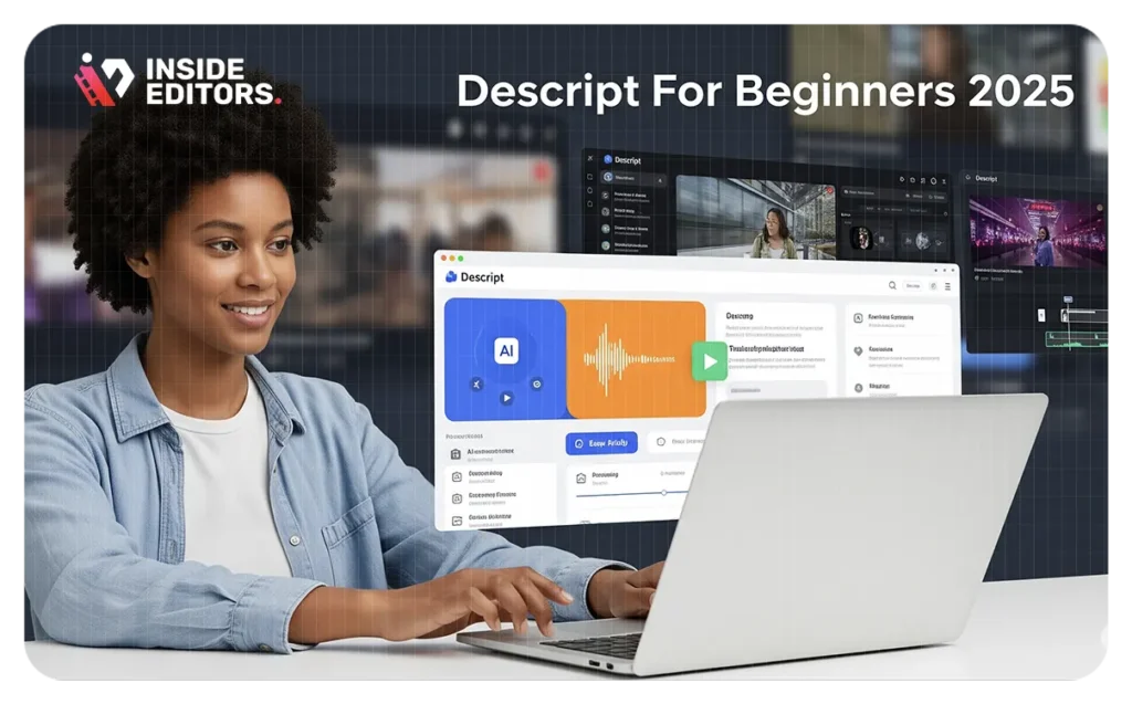 Thumbnail image for Descript for Beginners 2025 tutorial by Inside Editors