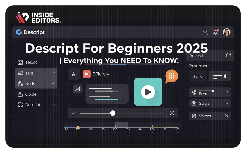 Thumbnail image for Descript for Beginners 2025 tutorial by Inside Editors