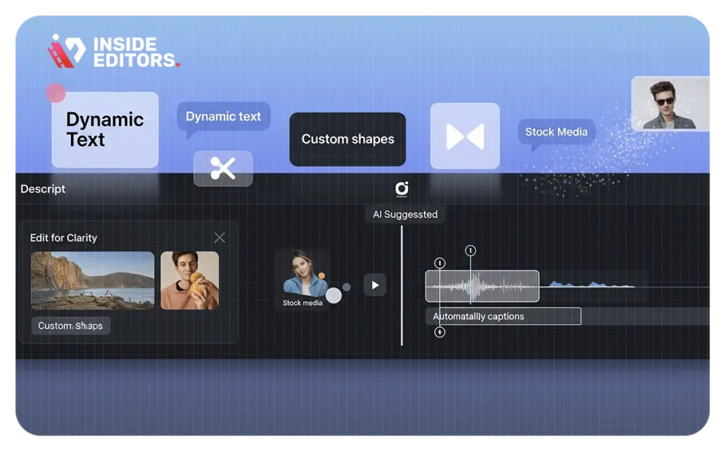Thumbnail image for Descript video editing tutorial by Inside Editors