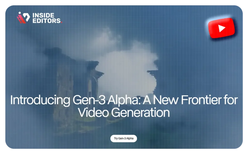 Thumbnail image representing Runway AI cinematic video generation by Inside Editors