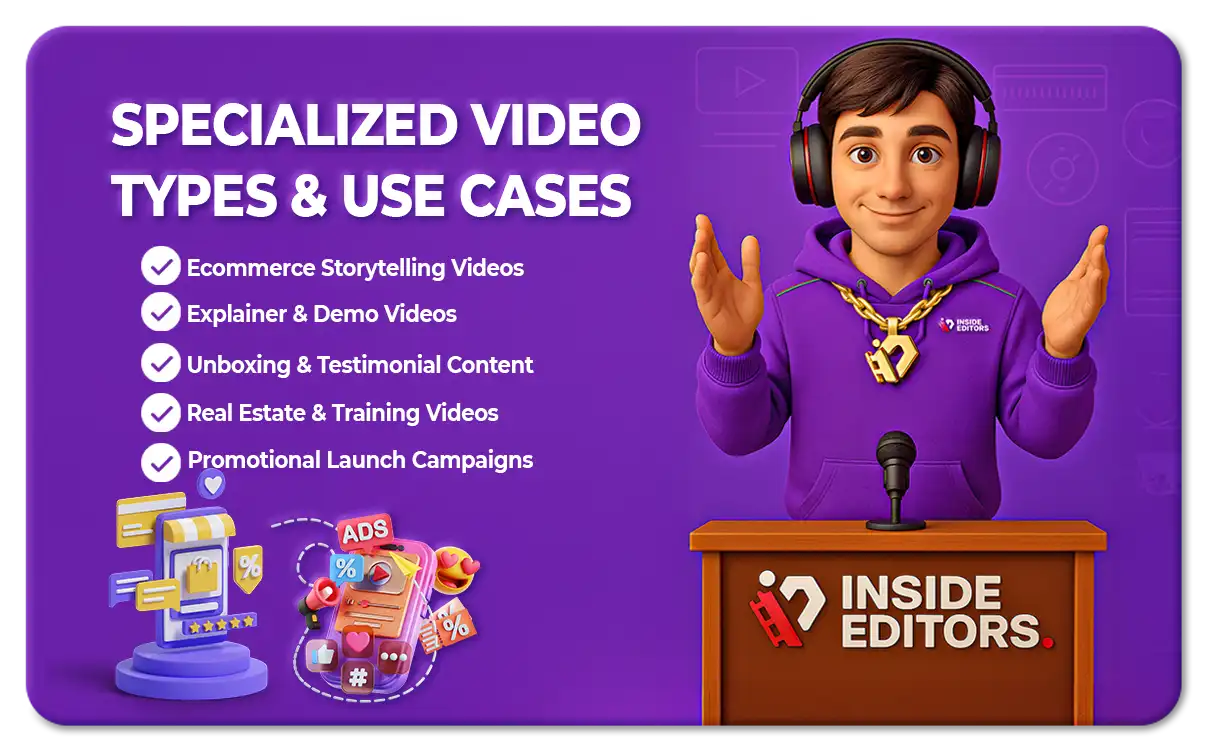 Ecommerce Video Editing Services Specialized Video Types & Use Cases