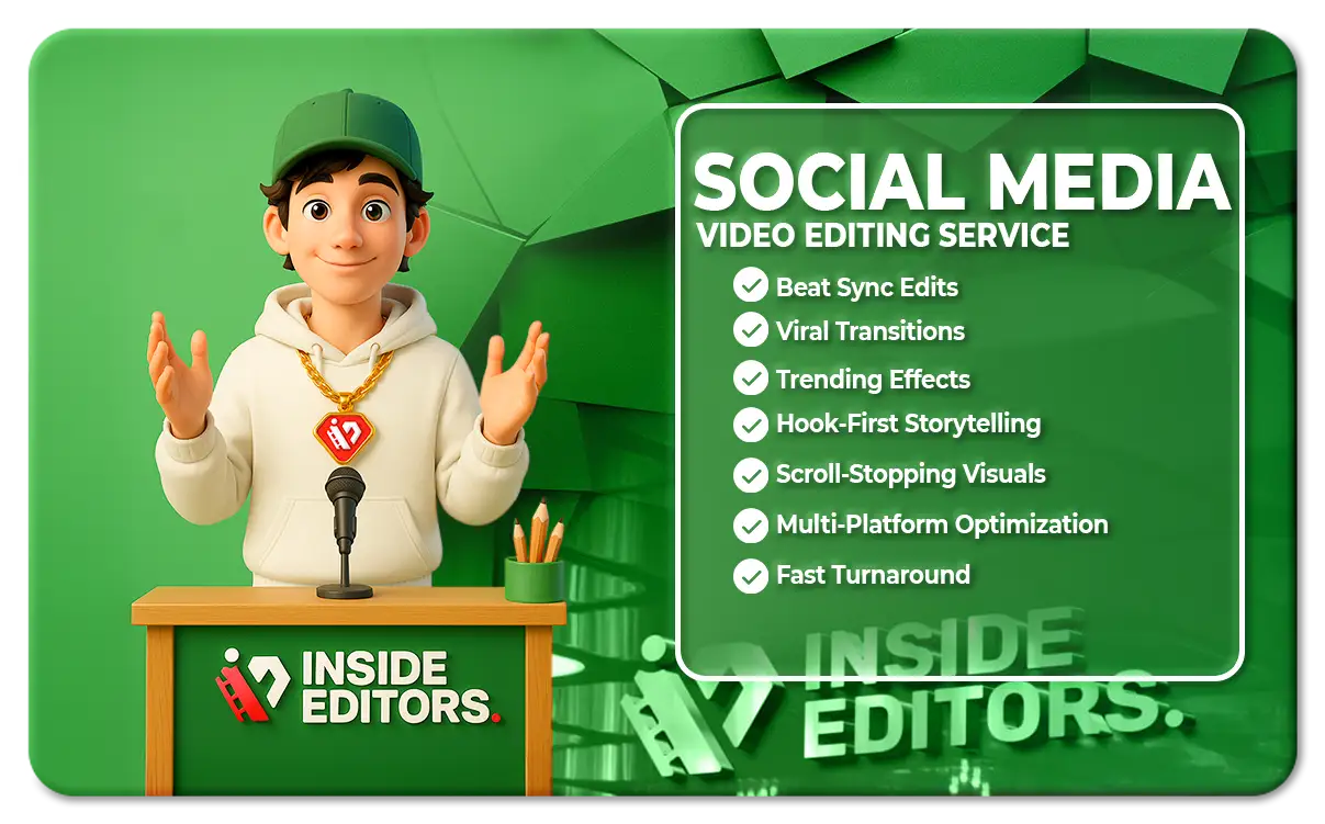 Social Media Video Editing Services by Inside Editors professional team