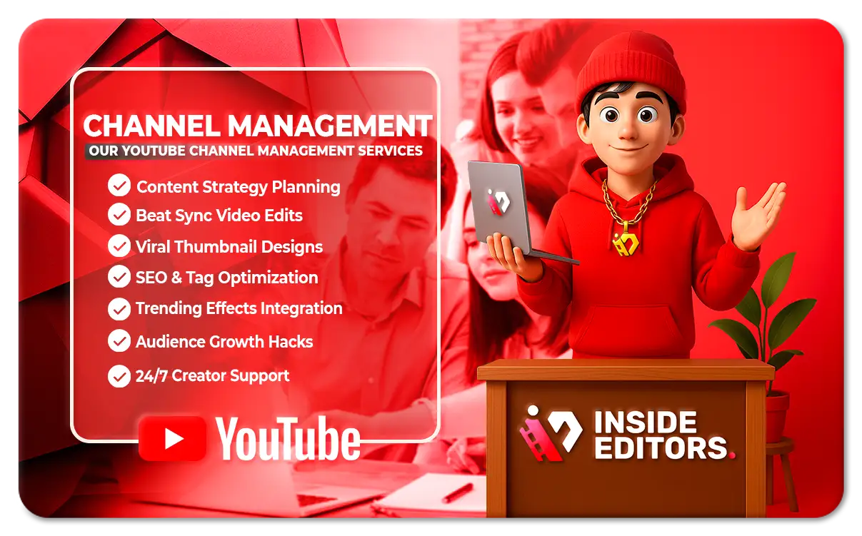 YouTube Channel Management Services by Inside Editors professional team